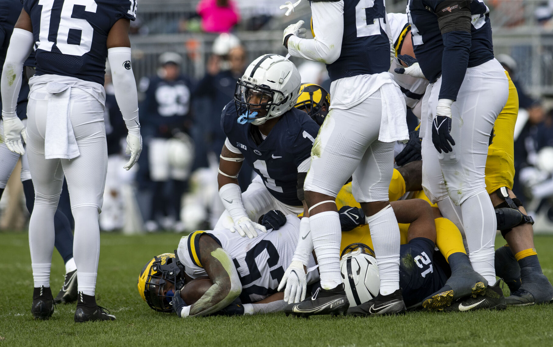 Penn State football vs. Michigan, Smith (12) & Brisker (1)